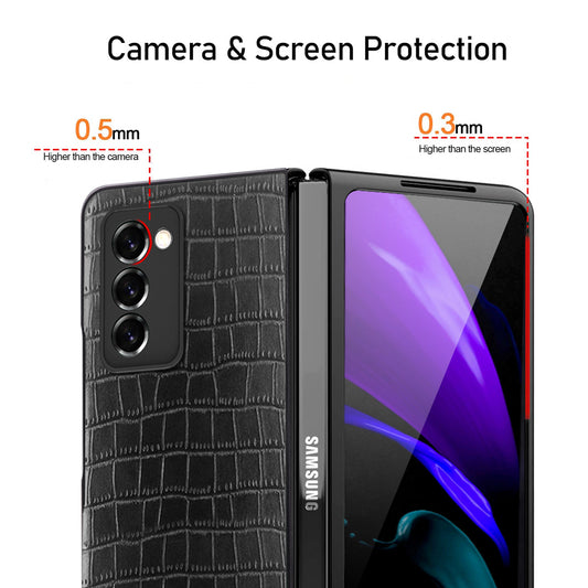 Snake Skin Slim Lining PC Texture Samsung Galaxy Fold 2 Phone Cases image 1