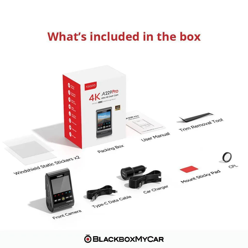 VIOFO A229 Pro 4K UHD 1-Channel Dash Cam
