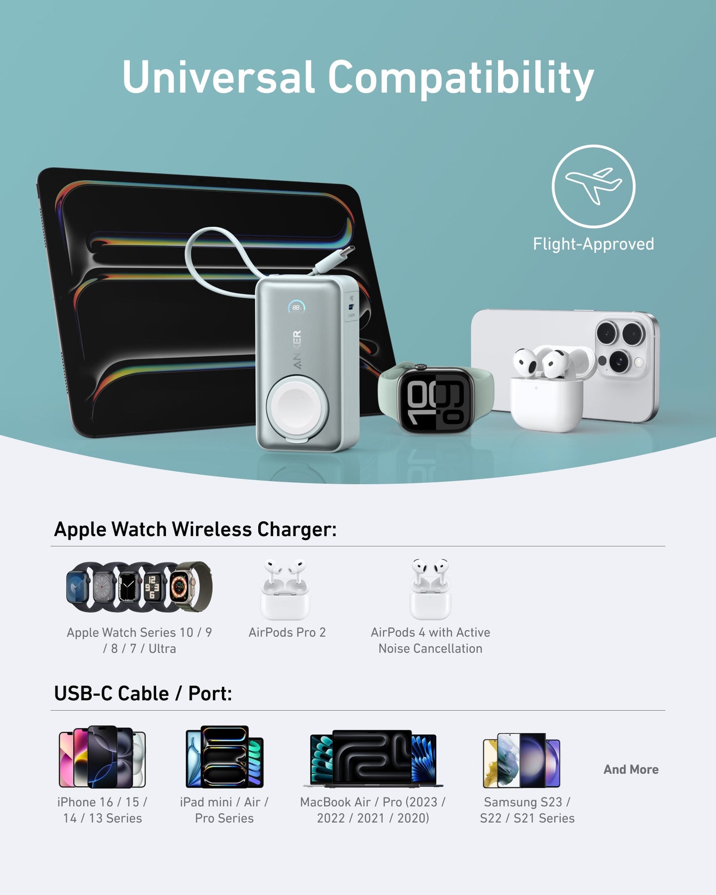 Anker MagGo Power Bank (10K, 35W, For Apple Watch)