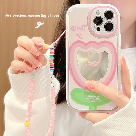 Zhao Ruth, the same style is suitable for iphone15pro max Apple 16 mobile phone case 13 chain X mirror 14 generation 11