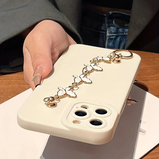 Black White Butterfly Chain Phone Case