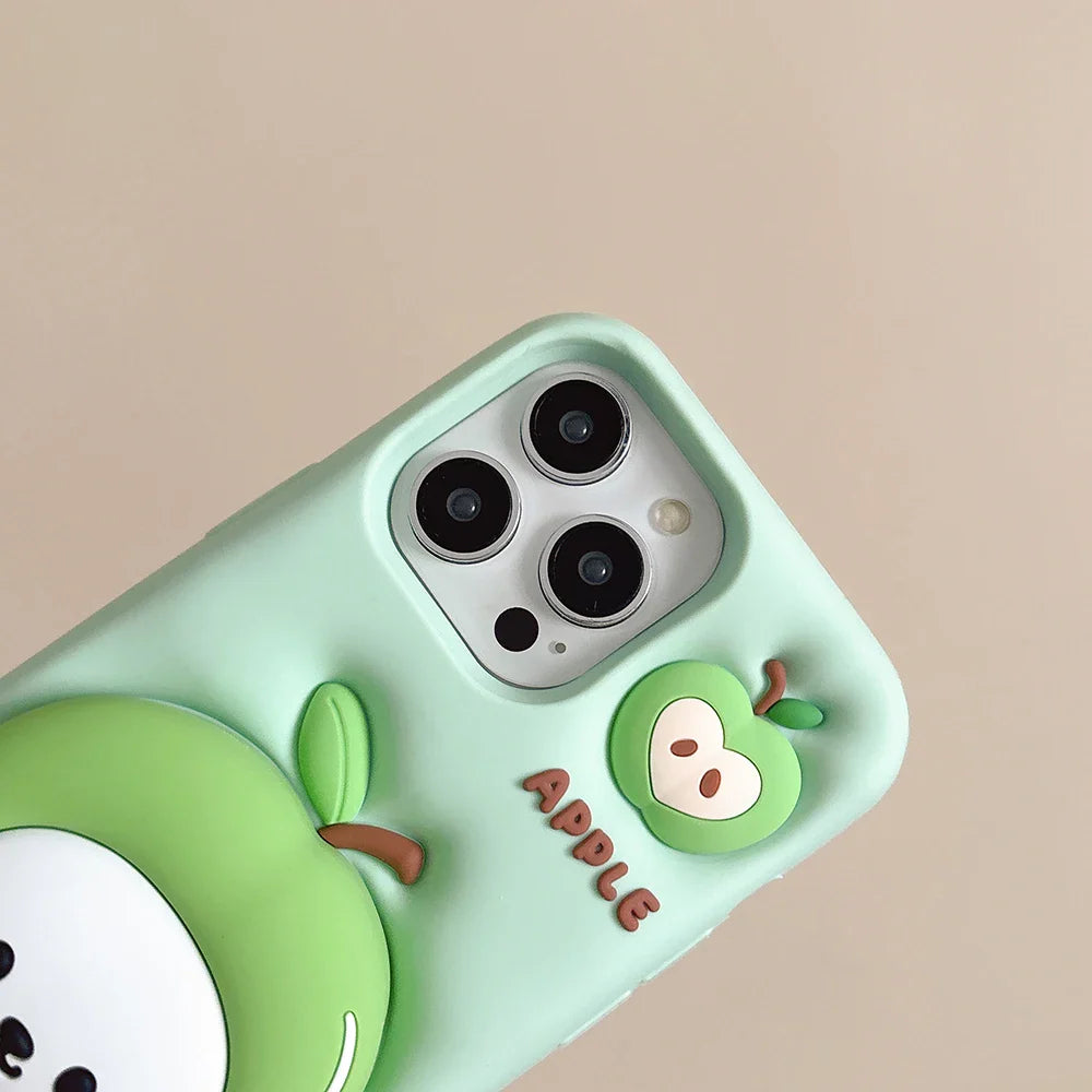 3D Funny Nagano Bear Bracket Phone Case