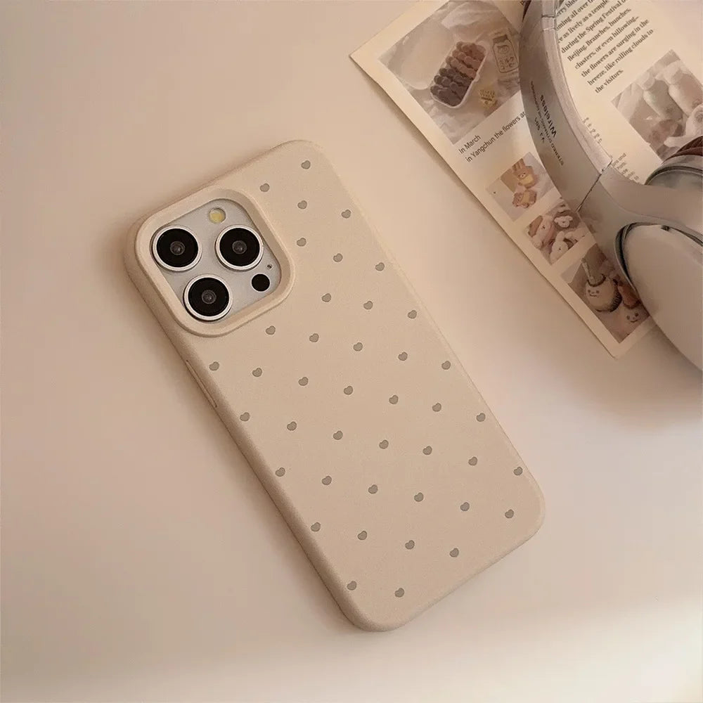 Soft Candy Color Love Heart Phone Case