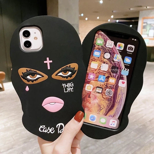 3D Mask Dolls soft case for iphone cases