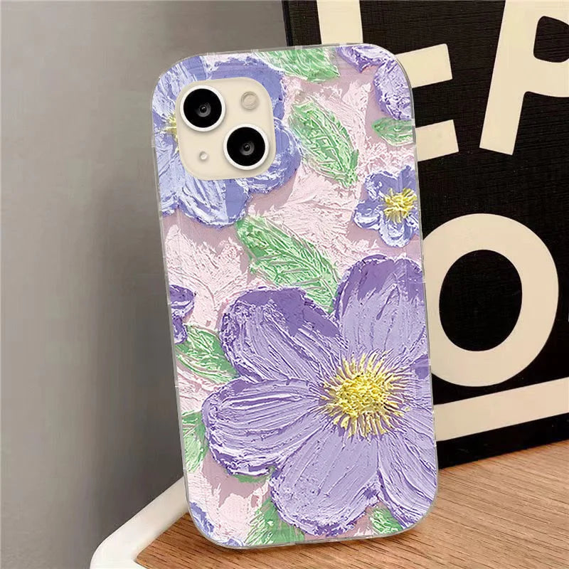 Soft Oil Painting Art Cover Silicone Phone Case