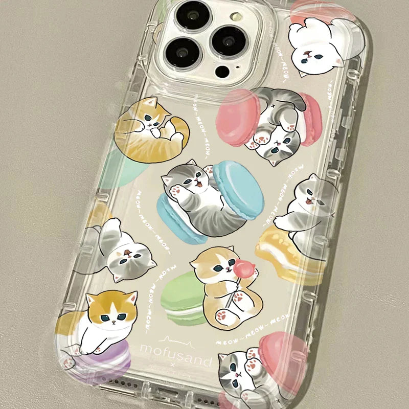 Mofusand Shark Cat Clear Phone Case