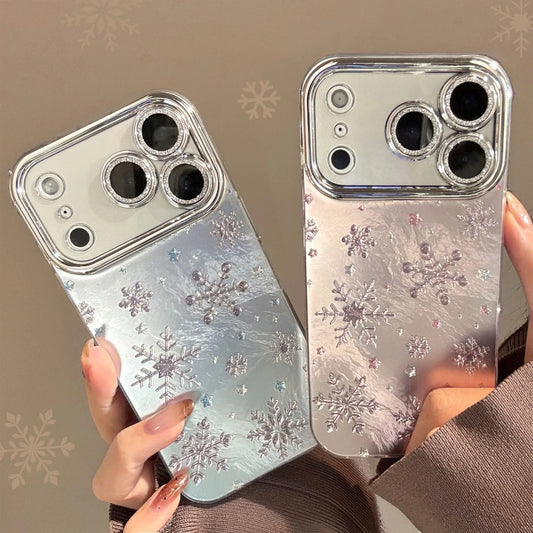 Korean Christmas Snowflakes Phone Case For iPhone