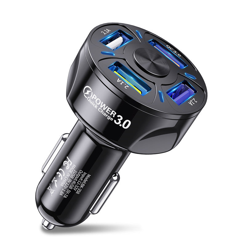 4 USB Car Charger Quick Charge 4.0 3.0 35W 7A Fast Charging Charger for iPhones image 0