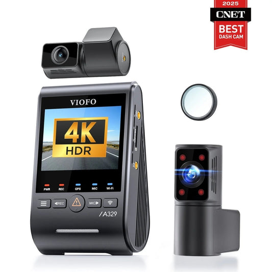 VIOFO A329S 3CH 4K Front + 2K Rear + 2K Interior Sony STARVIS 2 Dash Cam