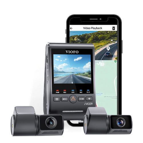 VIOFO A329T 4K+2K+2K 3-Channel 60FPS Wi-Fi 6 Dash Cam