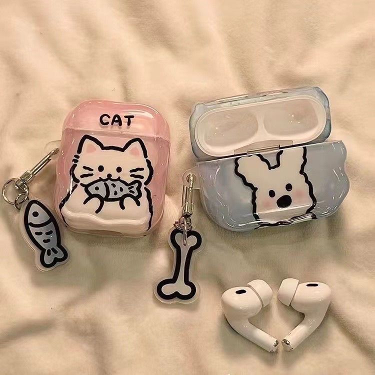 Cute Pet Graffiti Series AirPods Case (Cat Style & Dog Style)