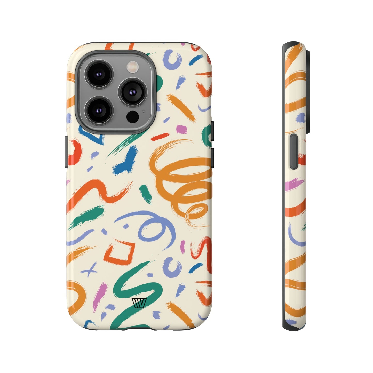DOODLE BRUSH STROKES | Tough Phone Case