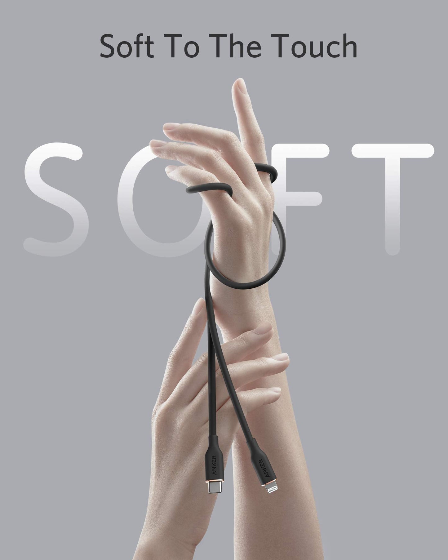 Anker <b>641</b> USB-C to Lightning Cable (Flow, Silicone)