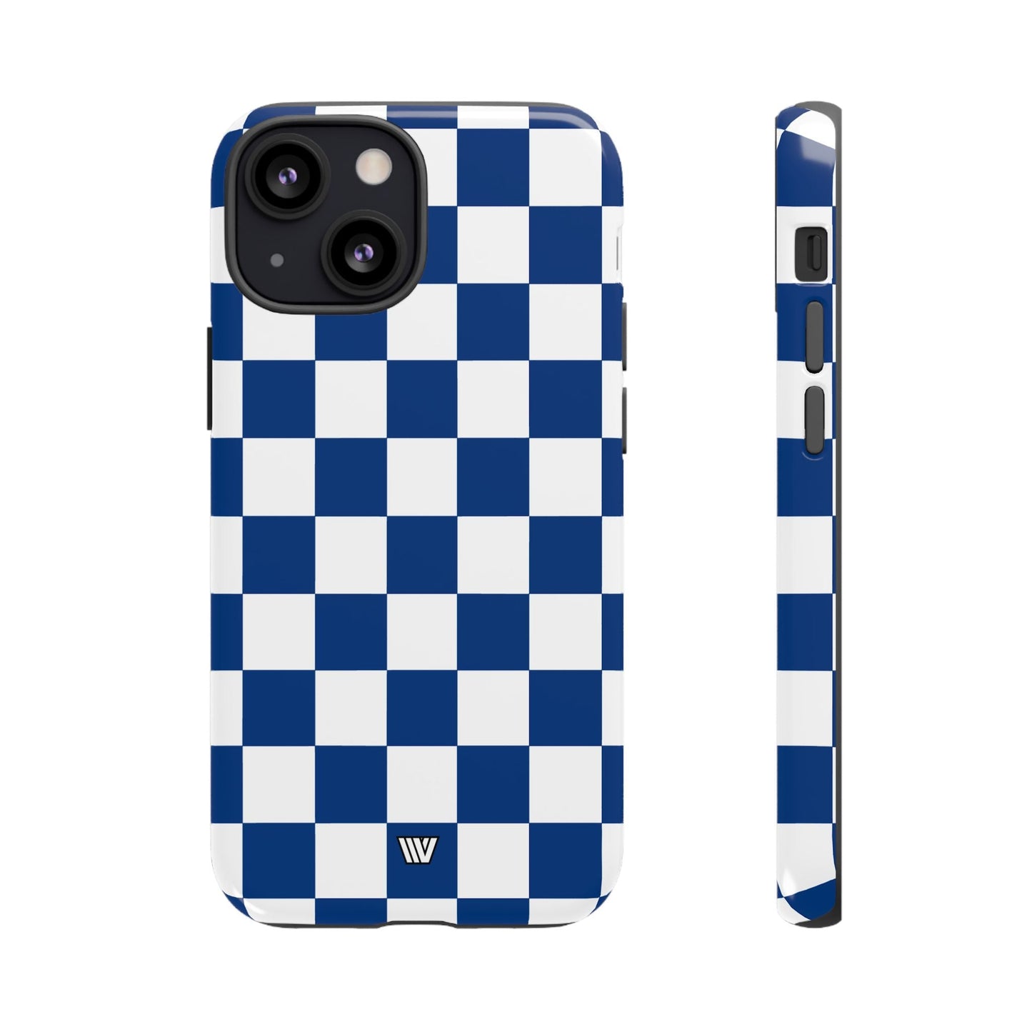 BLUE WHITE CHECKERBOARD | Tough Phone Case