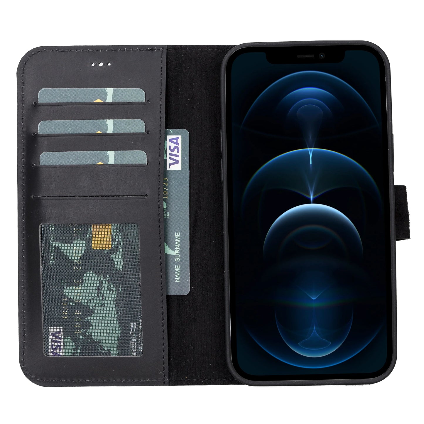 Liluri iPhone 13 Pro Detachable Leather Wallet Case