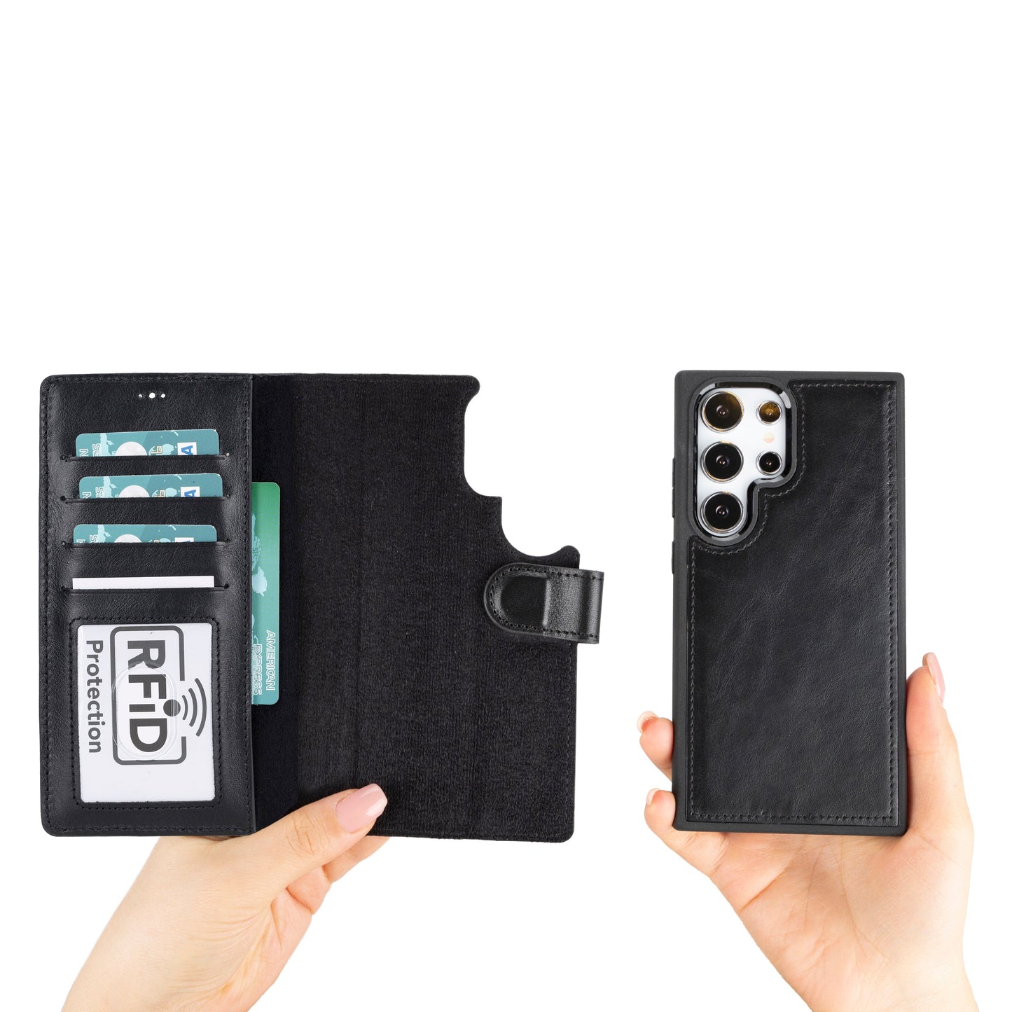 Magic Samsung Galaxy S24 Ultra Leather Detachable Wallet Case