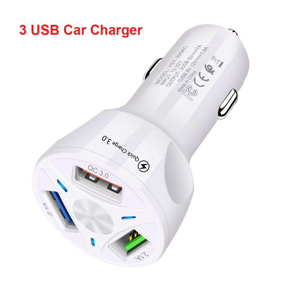 4 USB Car Charger Quick Charge 4.0 3.0 35W 7A Fast Charging Charger for iPhones image 7