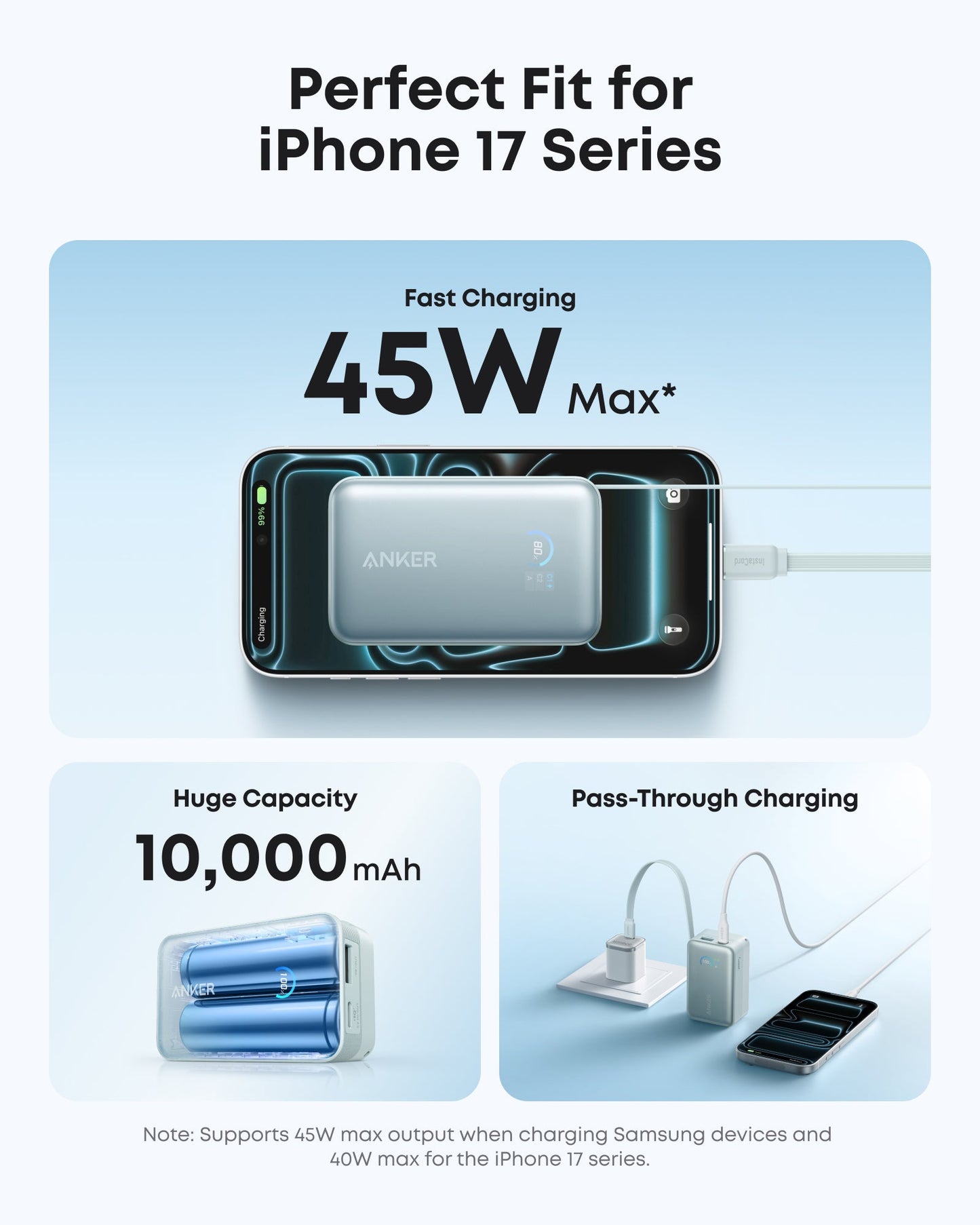 Anker Nano Power Bank (10K, 45W, Built-In Retractable USB-C Cable)