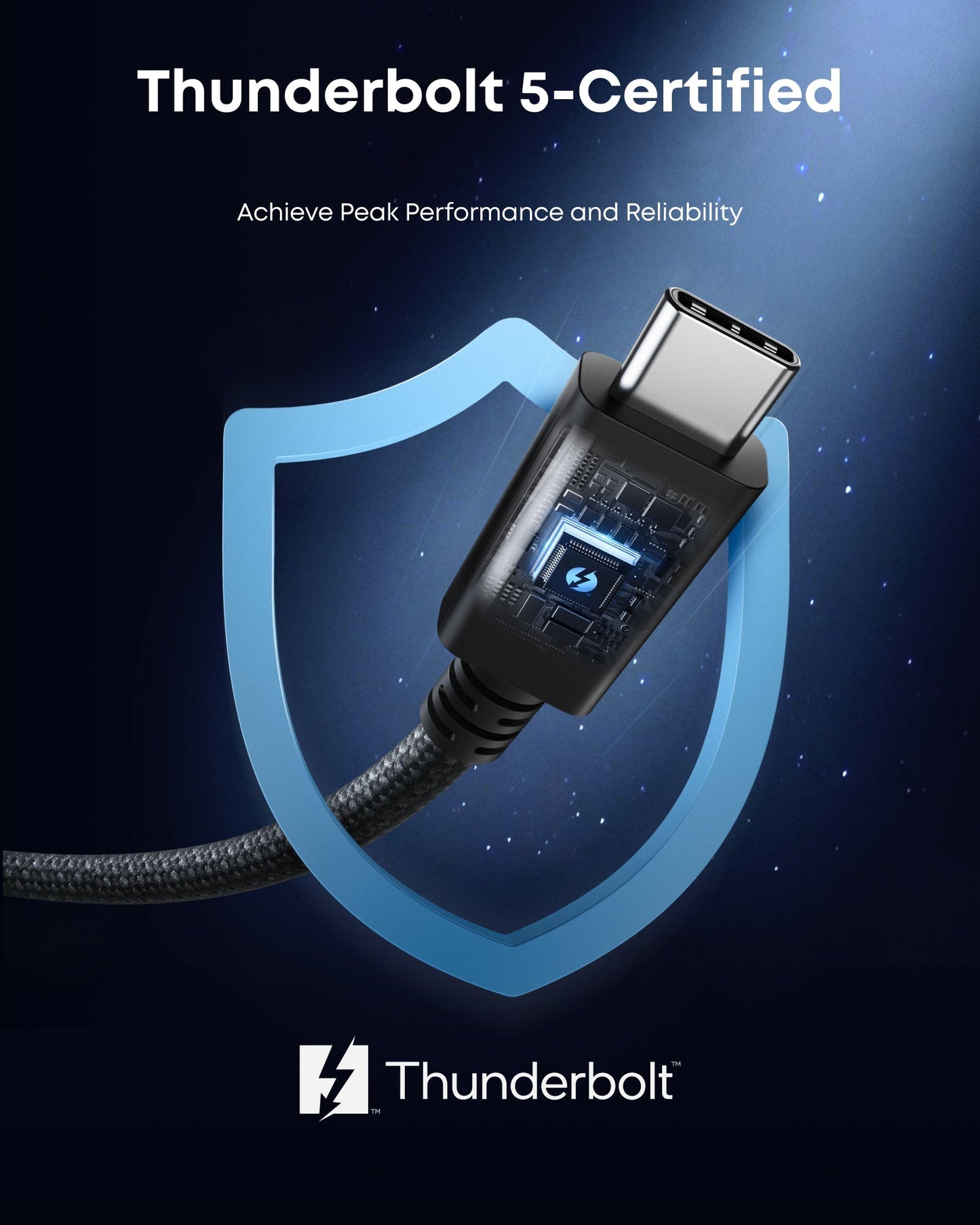 Anker Prime Thunderbolt 5 Cable (3.3 ft/1.7 ft, 80 Gbps, 240W)