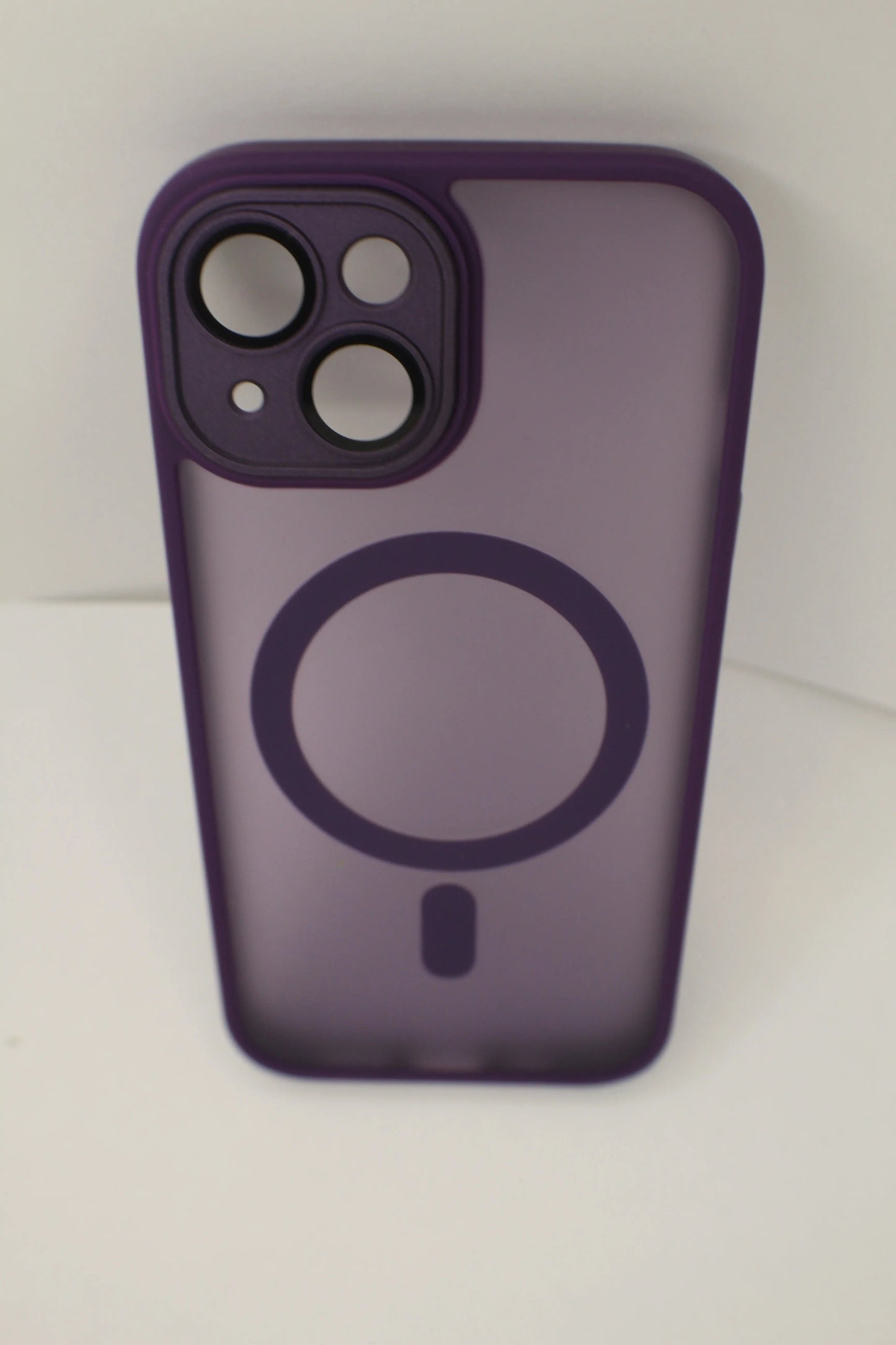 shockproof phone case For Phone Armor Magnetic Wireless Charging Case For iPhone Shockproof Lens Protection Cover Dark Purple