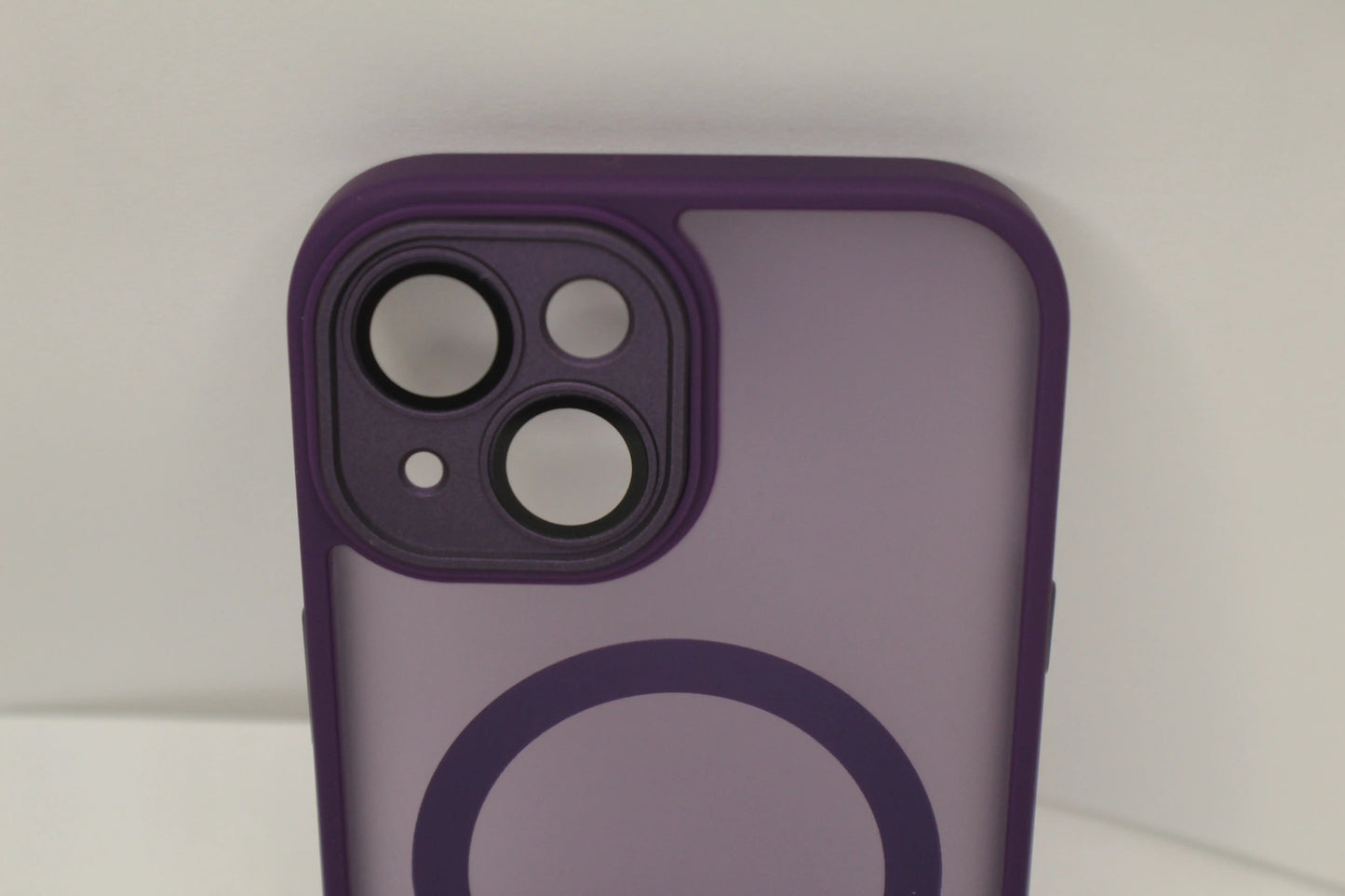 shockproof phone case For Phone Armor Magnetic Wireless Charging Case For iPhone Shockproof Lens Protection Cover Dark Purple