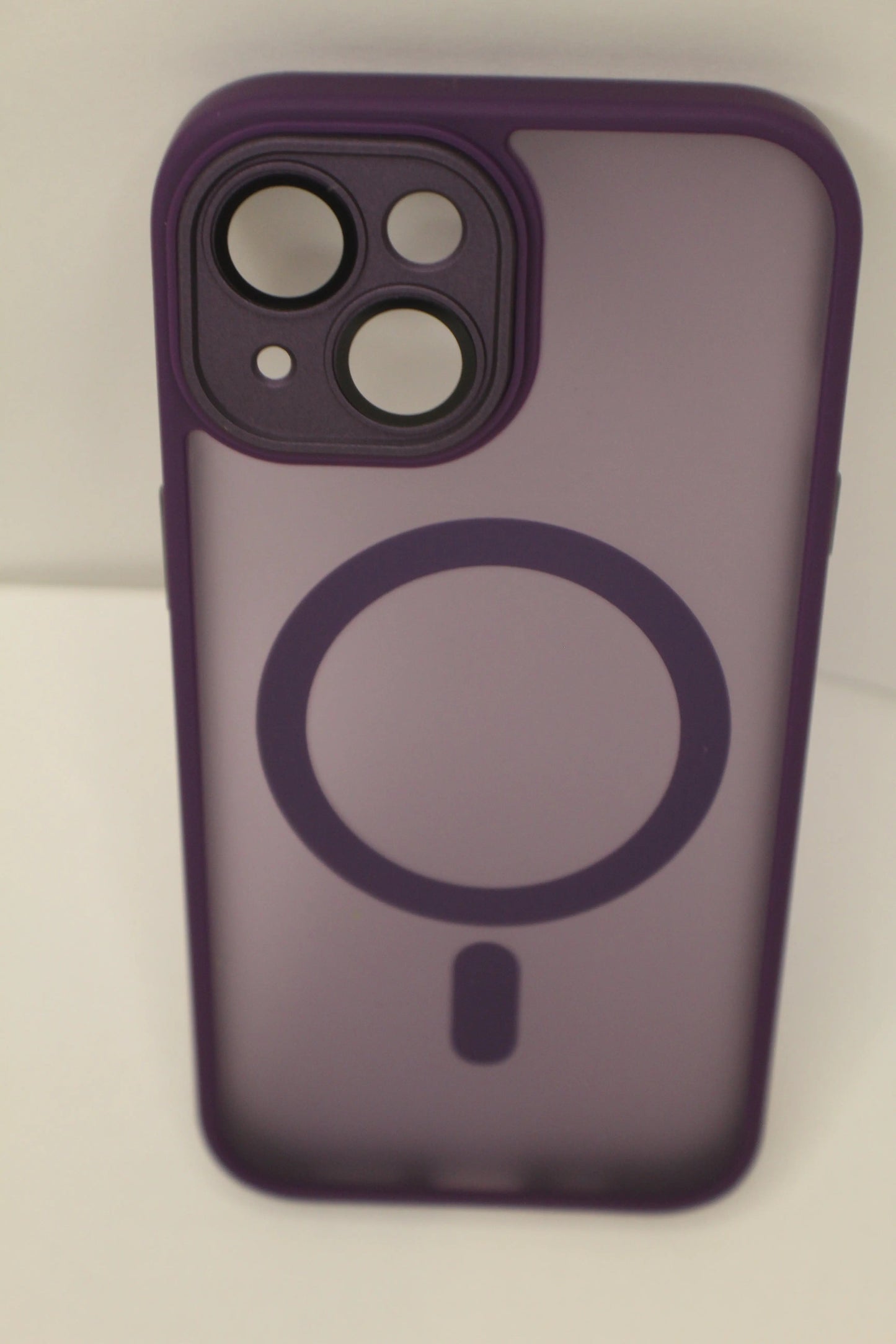 shockproof phone case For Phone Armor Magnetic Wireless Charging Case For iPhone Shockproof Lens Protection Cover Dark Purple