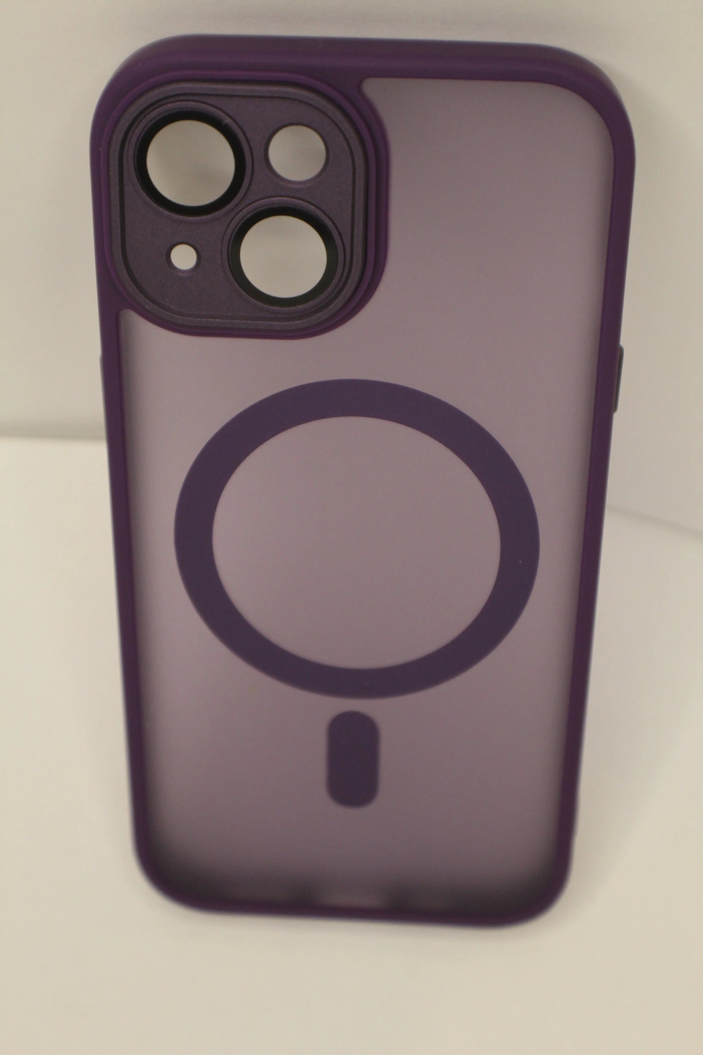 shockproof phone case For Phone Armor Magnetic Wireless Charging Case For iPhone Shockproof Lens Protection Cover Dark Purple