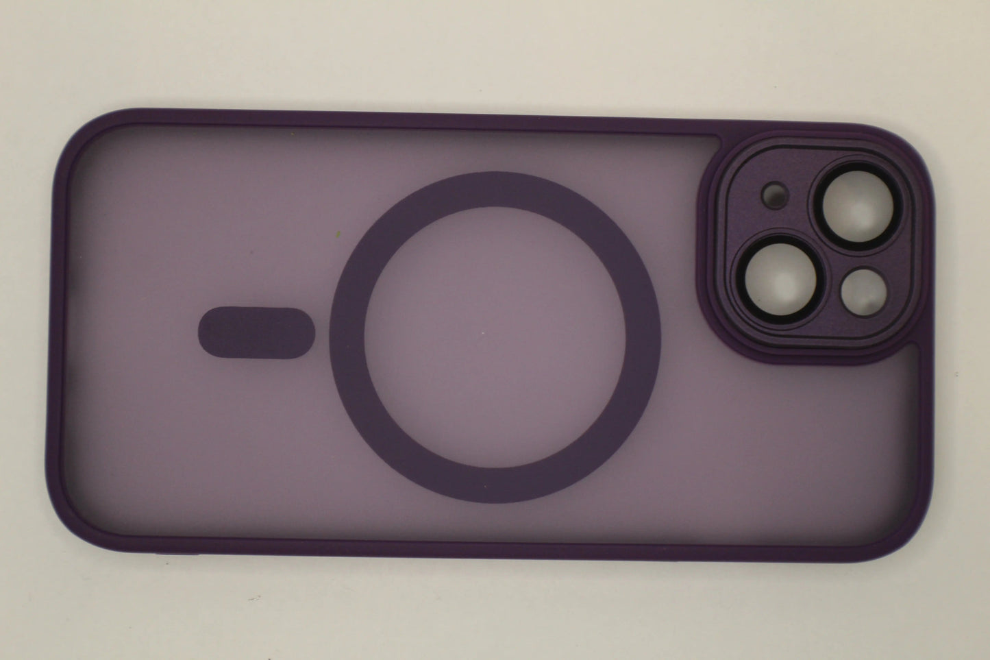 shockproof phone case For Phone Armor Magnetic Wireless Charging Case For iPhone Shockproof Lens Protection Cover Dark Purple