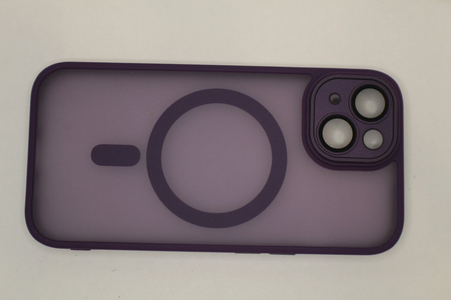 shockproof phone case For Phone Armor Magnetic Wireless Charging Case For iPhone Shockproof Lens Protection Cover Dark Purple