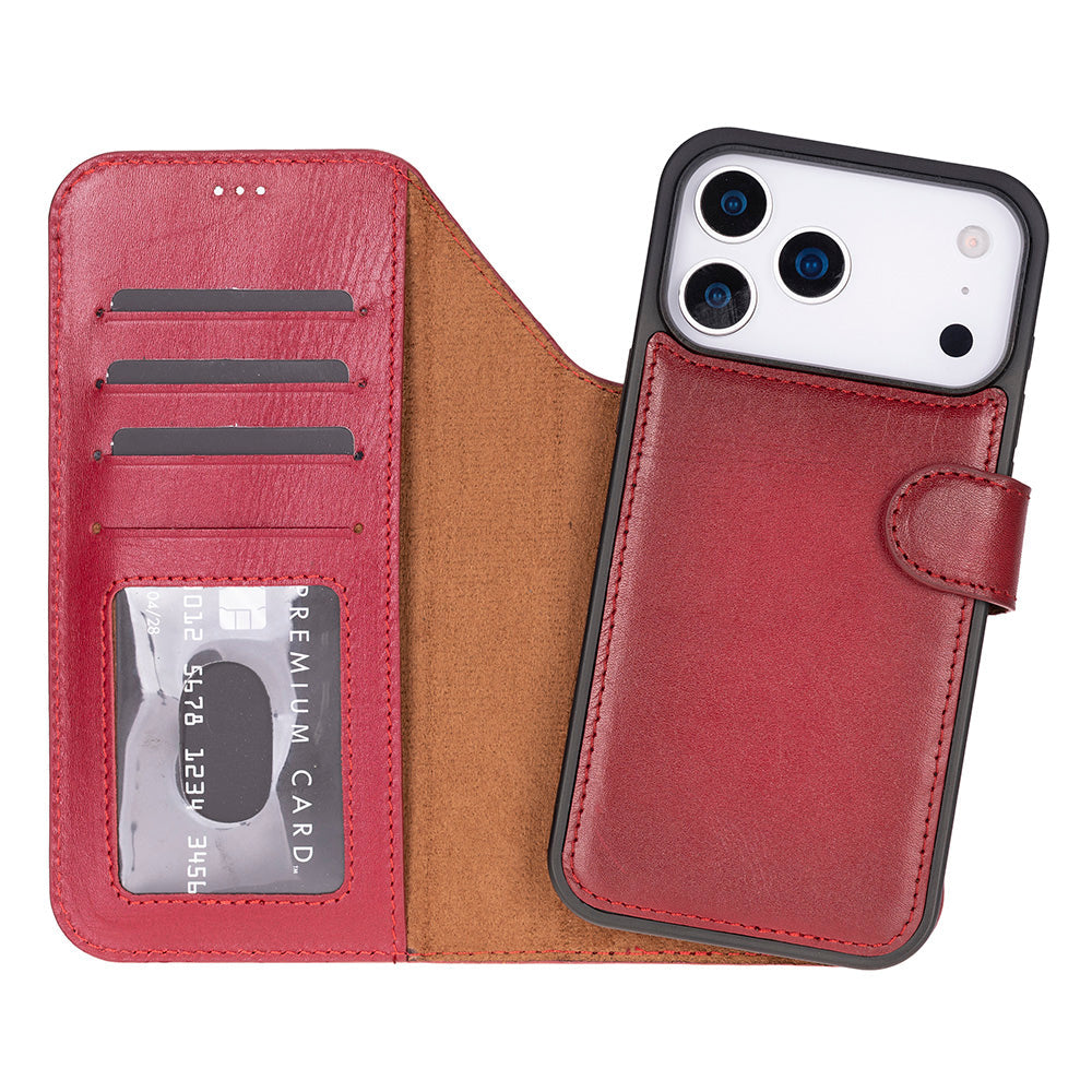 Magic iPhone 17 Pro Max Leather Detachable Wallet Case