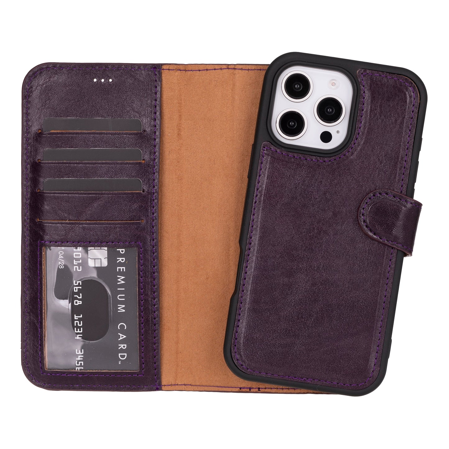 Magic iPhone 16 Pro Detachable Leather Wallet Case