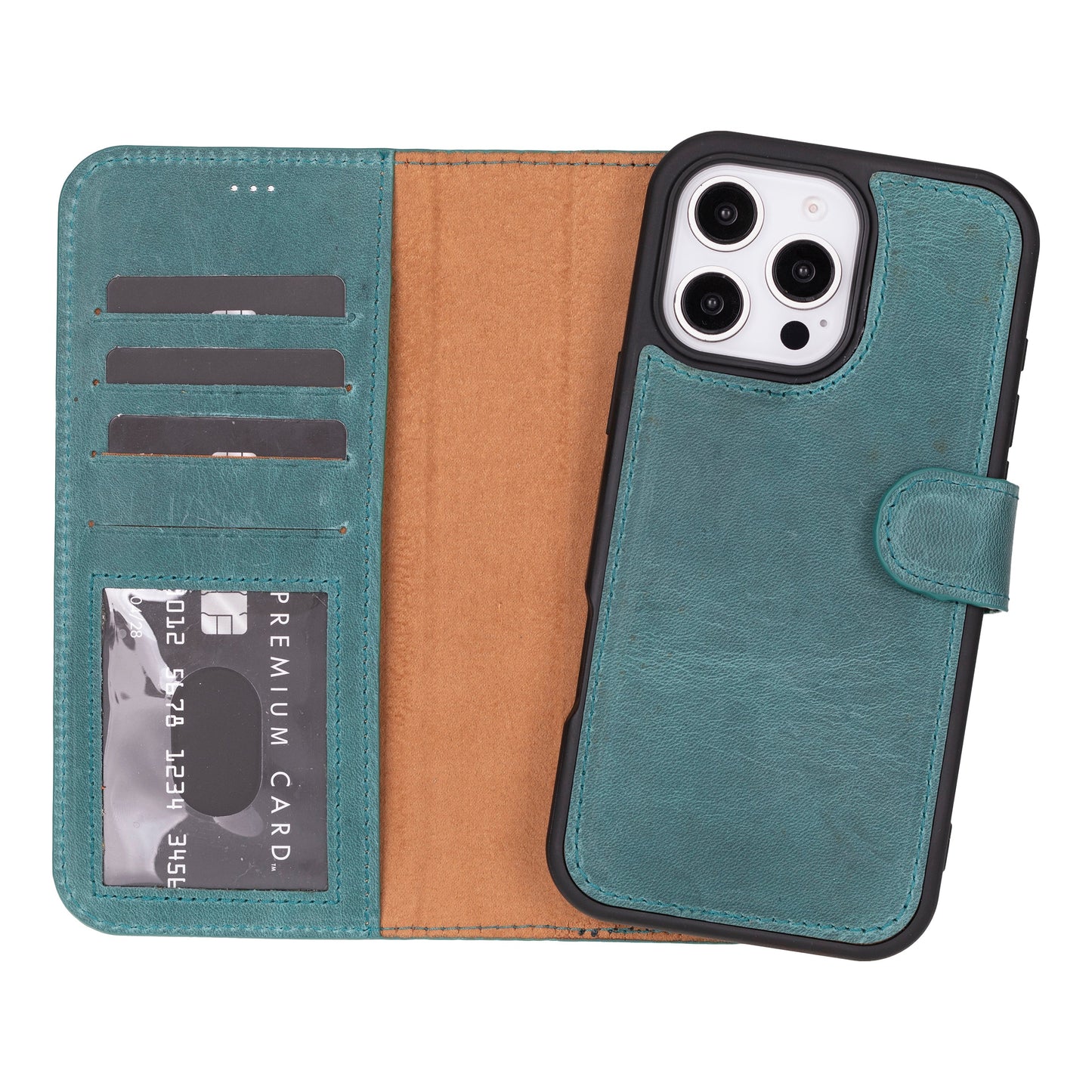 Magic iPhone 16 Pro Detachable Leather Wallet Case