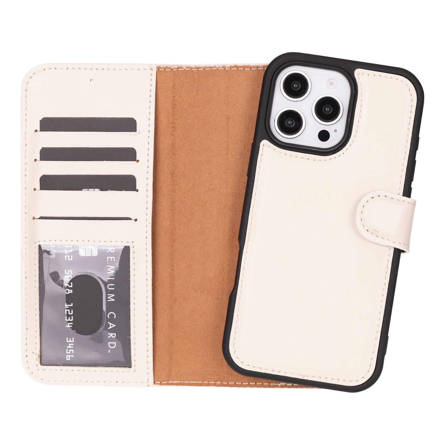 Magic iPhone 16 Pro Detachable Leather Wallet Case