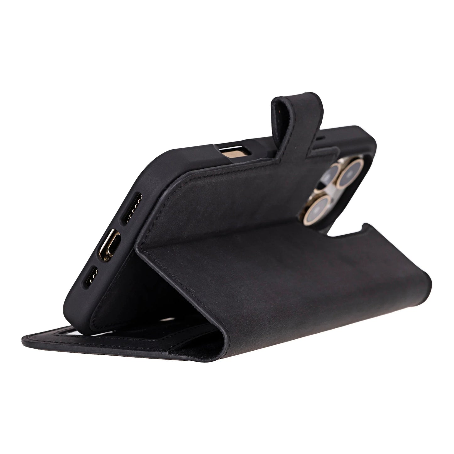 Liluri iPhone 16 Pro Detachable Leather Wallet Case