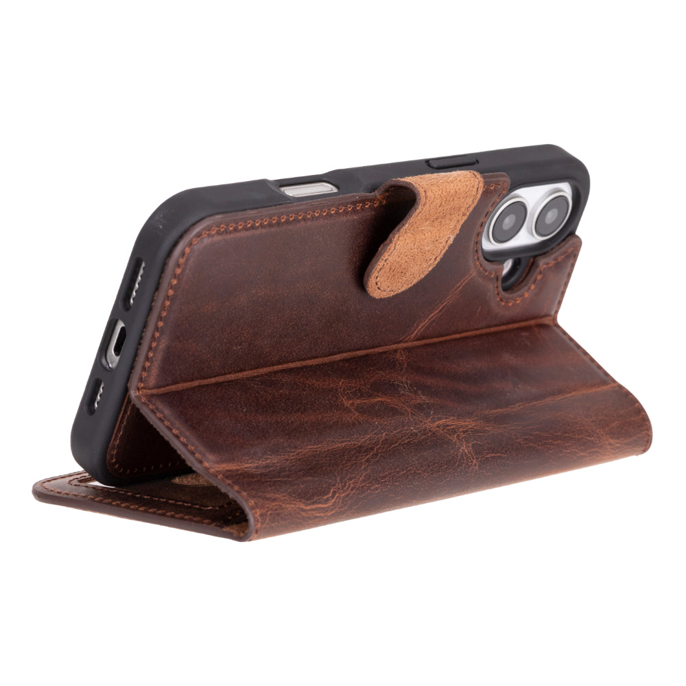 Magic iPhone 16 Plus Detachable Leather Wallet Case