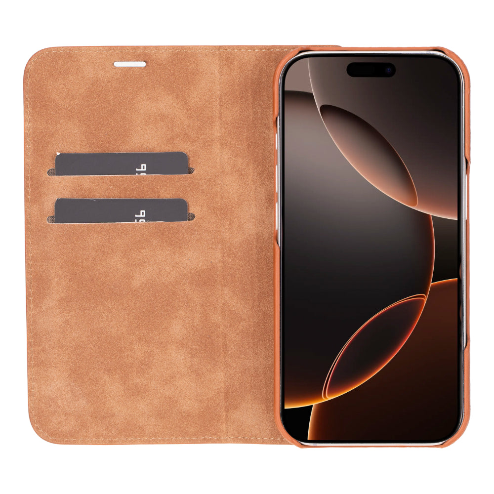 Sonat Leather iPhone 16 Pro Folio Case