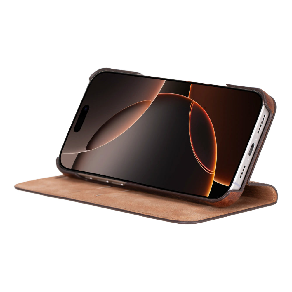 Sonat Leather iPhone 16 Pro Max Folio Case