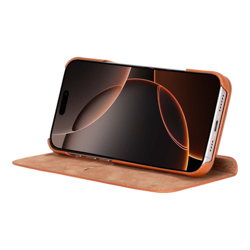 Sonat Leather iPhone 16 Pro Max Folio Case