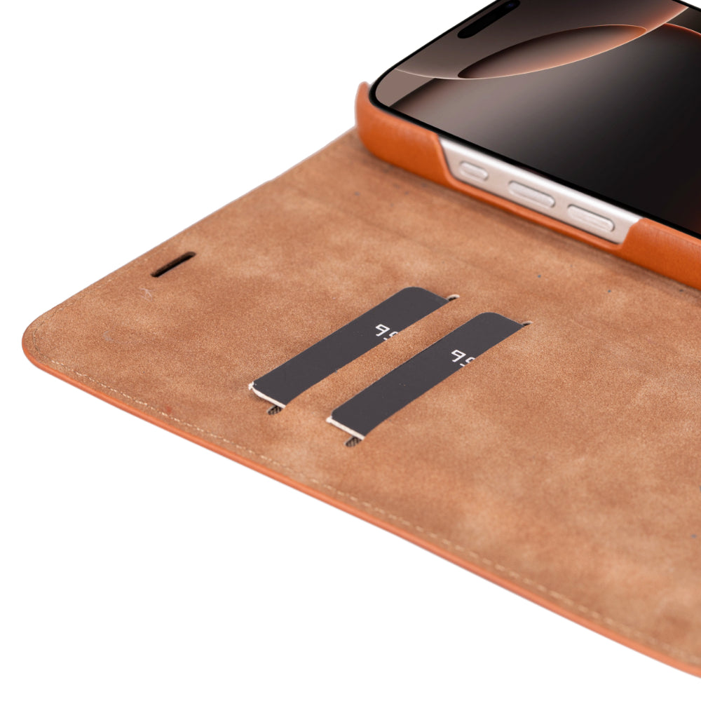 Sonat Leather iPhone 16 Pro Folio Case