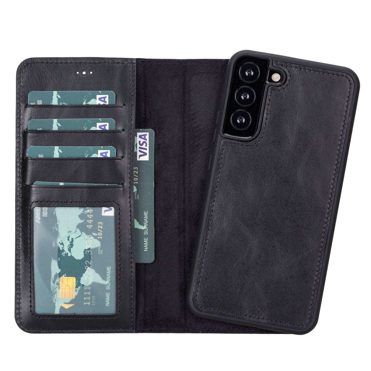 Magic Samsung Galaxy S22 Ultra Leather Detachable Wallet Case