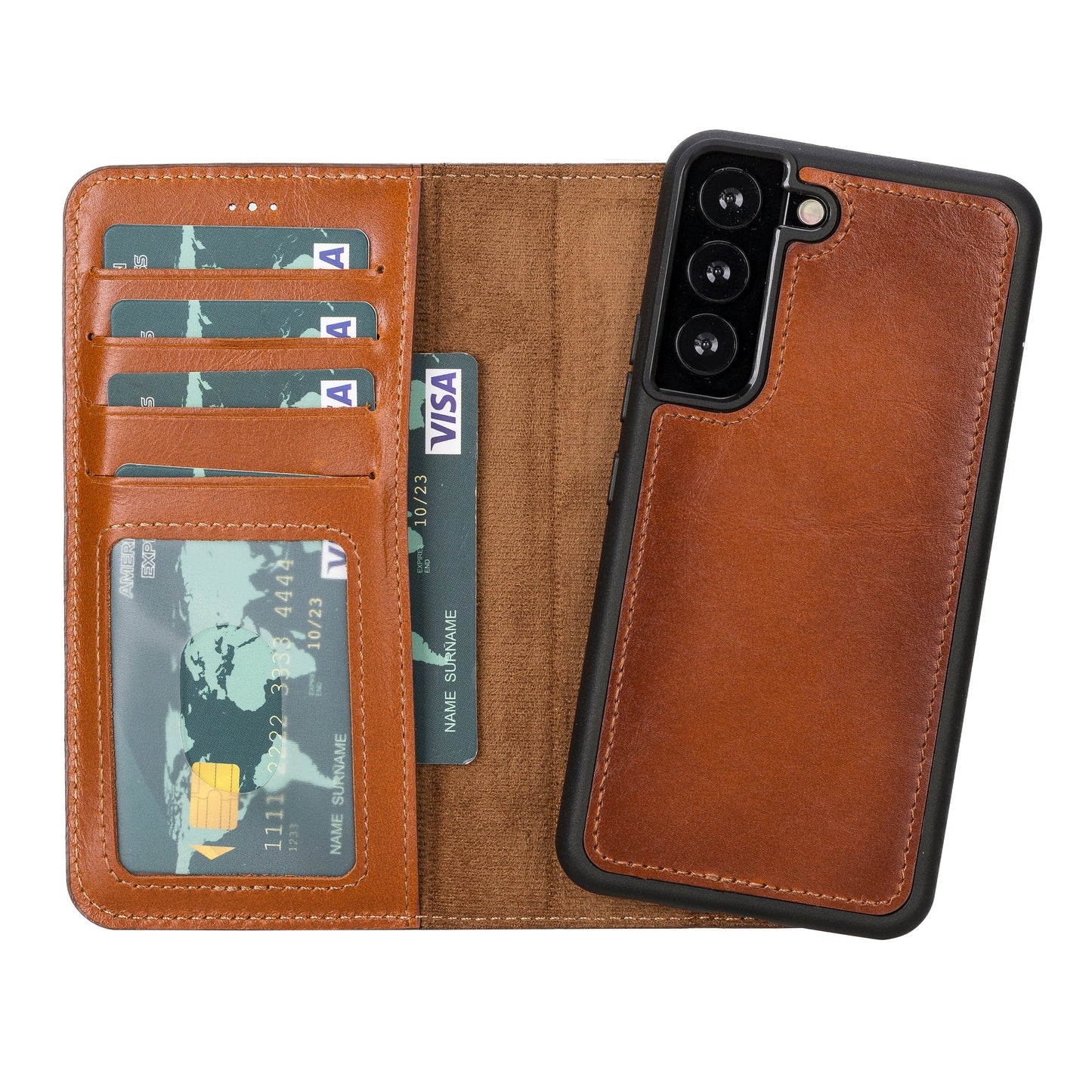 Magic Samsung Galaxy S22 Ultra Leather Detachable Wallet Case