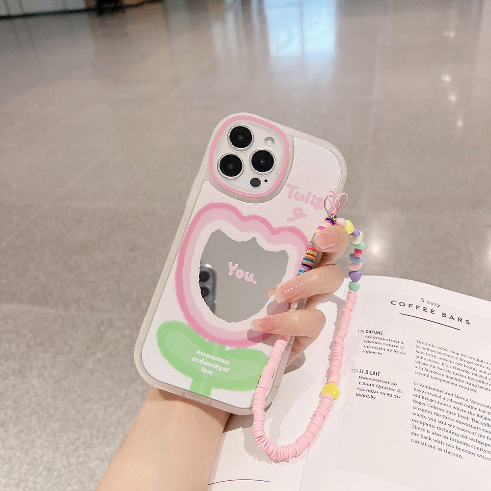 Zhao Ruth, the same style is suitable for iphone15pro max Apple 16 mobile phone case 13 chain X mirror 14 generation 11
