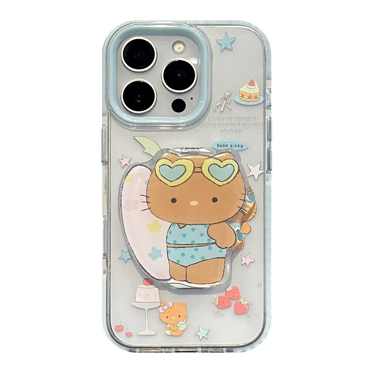 Stereo cartoon iPhone17promax Apple 16 mobile phone case, black cat suitable for 14 folding mirror 13 soft