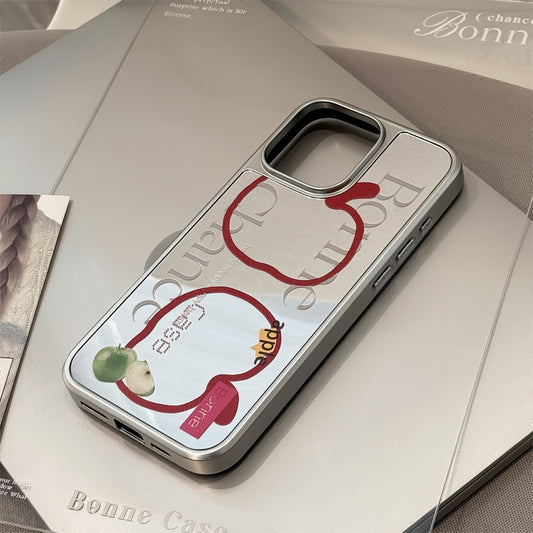 Premium sense is suitable for 16promax mobile phone case iphone17 mirror line Apple 15 electroplating silver 13 generation