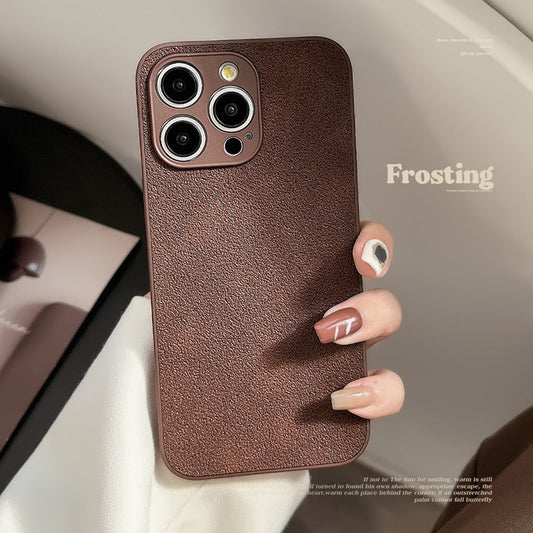 Applicable to iPhone15 iPhone case 14promax Maillard brown ins moon pit pattern 11 cortex 13 premium X
