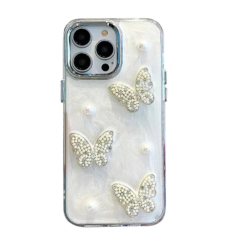3D Jewelry Butterfly Phone Case