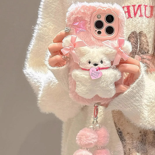 Pink Plush 3D Doll Phone Case