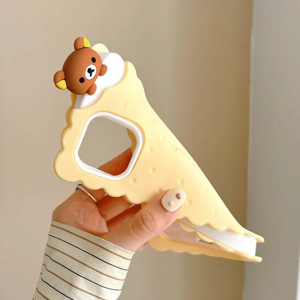 Sandwich Biscuit Tide Bear Soft Silicone Phone Case