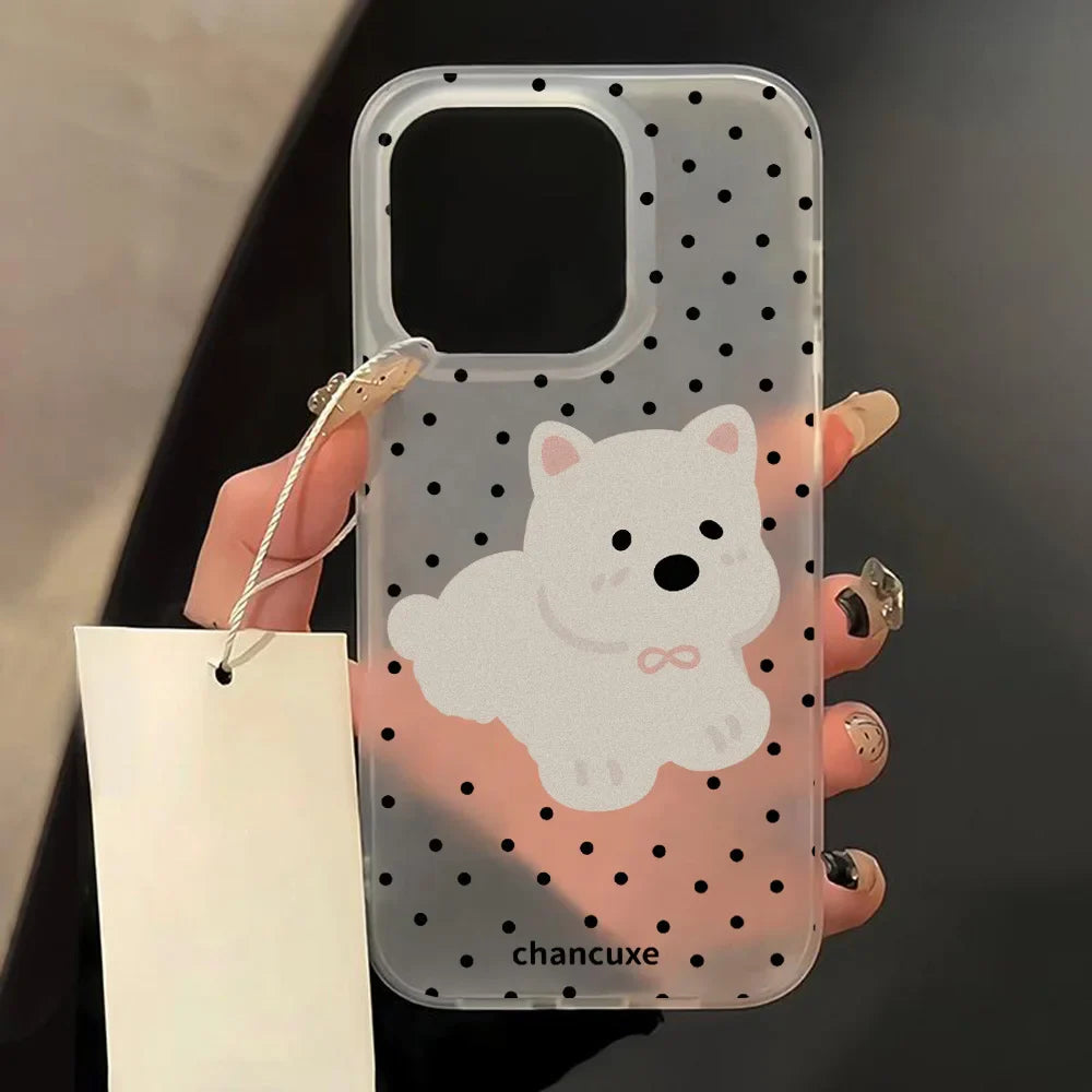 Soft TPU Matte Cute Bear Phone Case