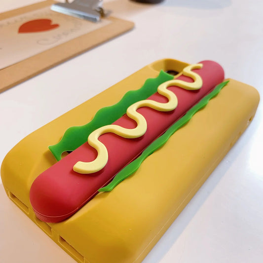 Cartoon Cute 3D Hot Dog Phone Case
